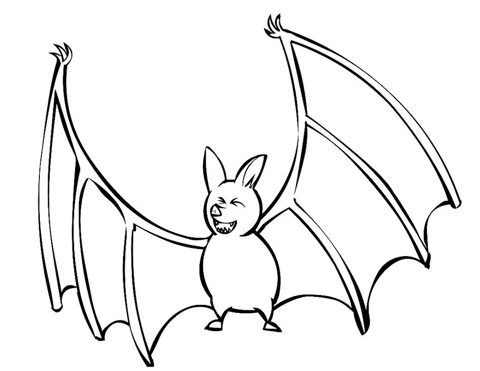Летучая мышь рисунок карандашом