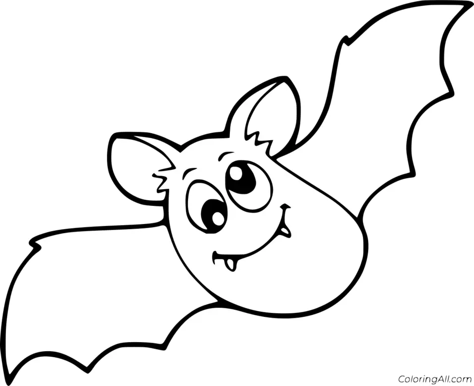 Летучая мышь рисунок для детей шаблоны