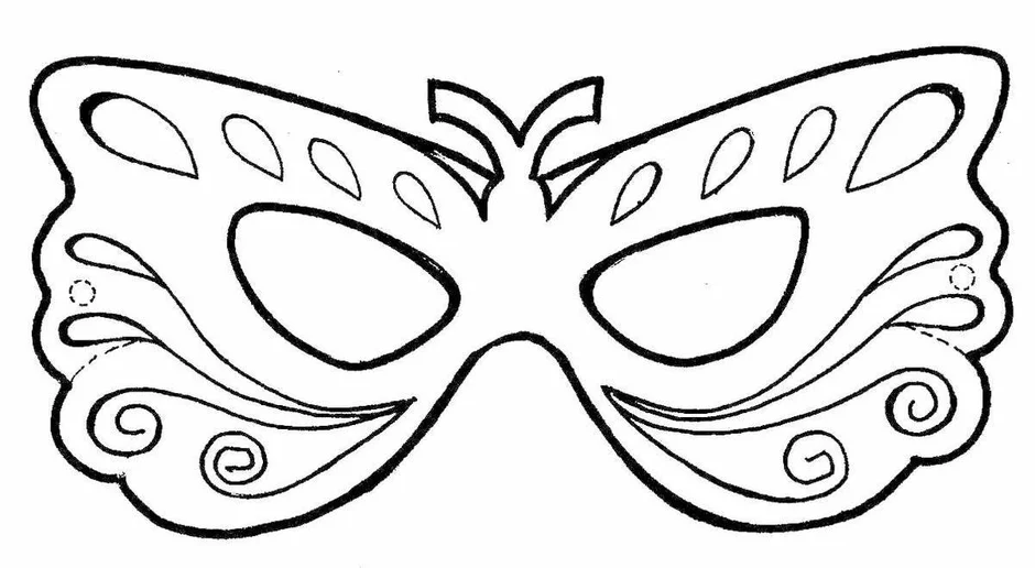 Трафарет маски карнавальной