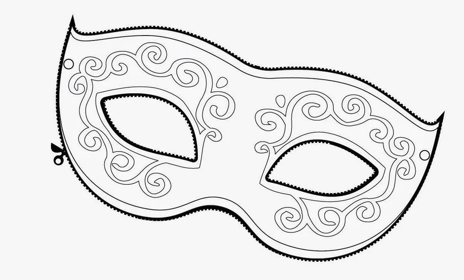 Трафарет маски карнавальной для детей