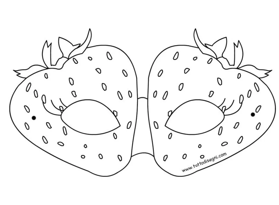 Карнавальная маска клубника