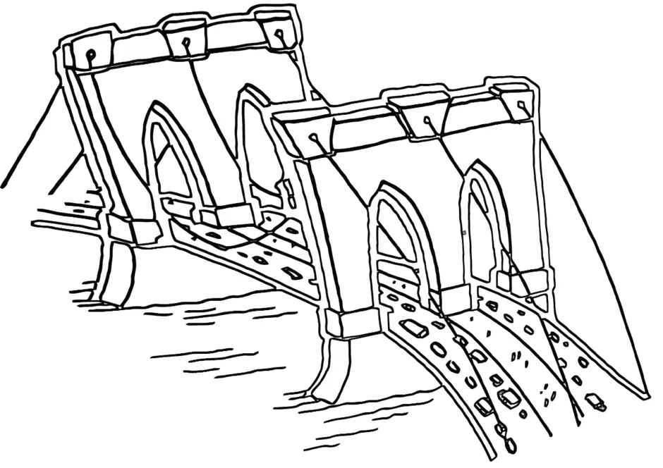 Картинка мост раскраска