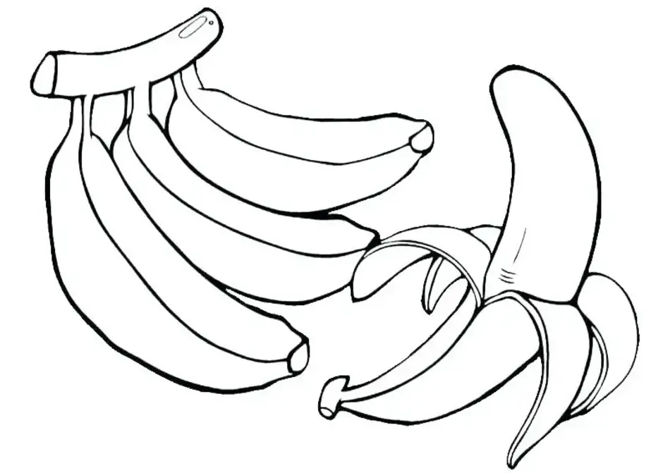 Бананы для раскрашивания двойные