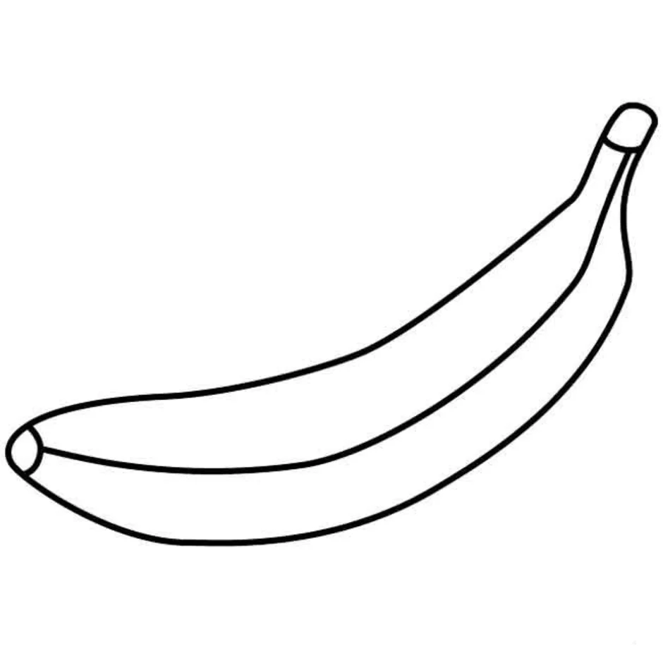 Банан для срисовки карандашом