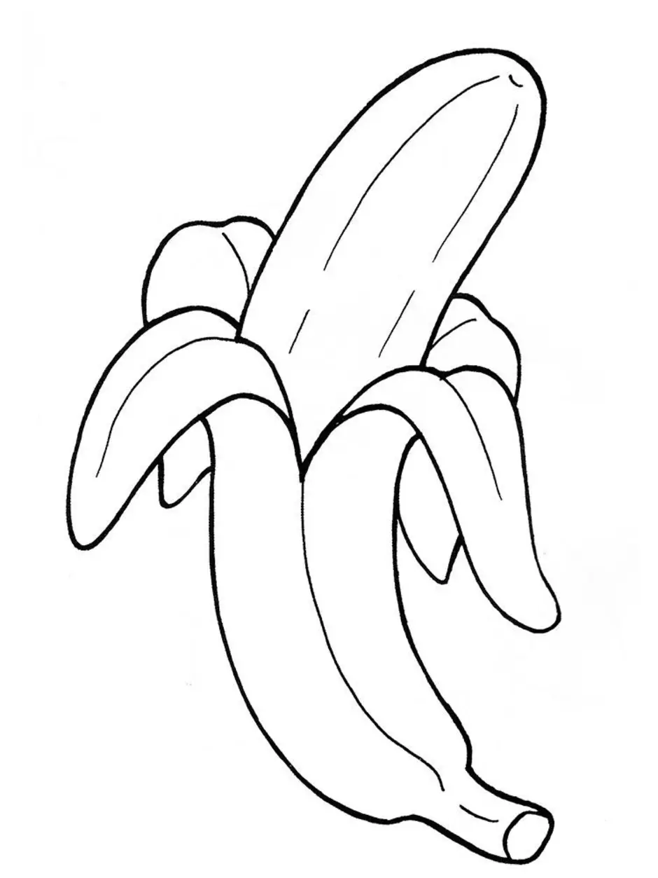 Раскраска банан для детей