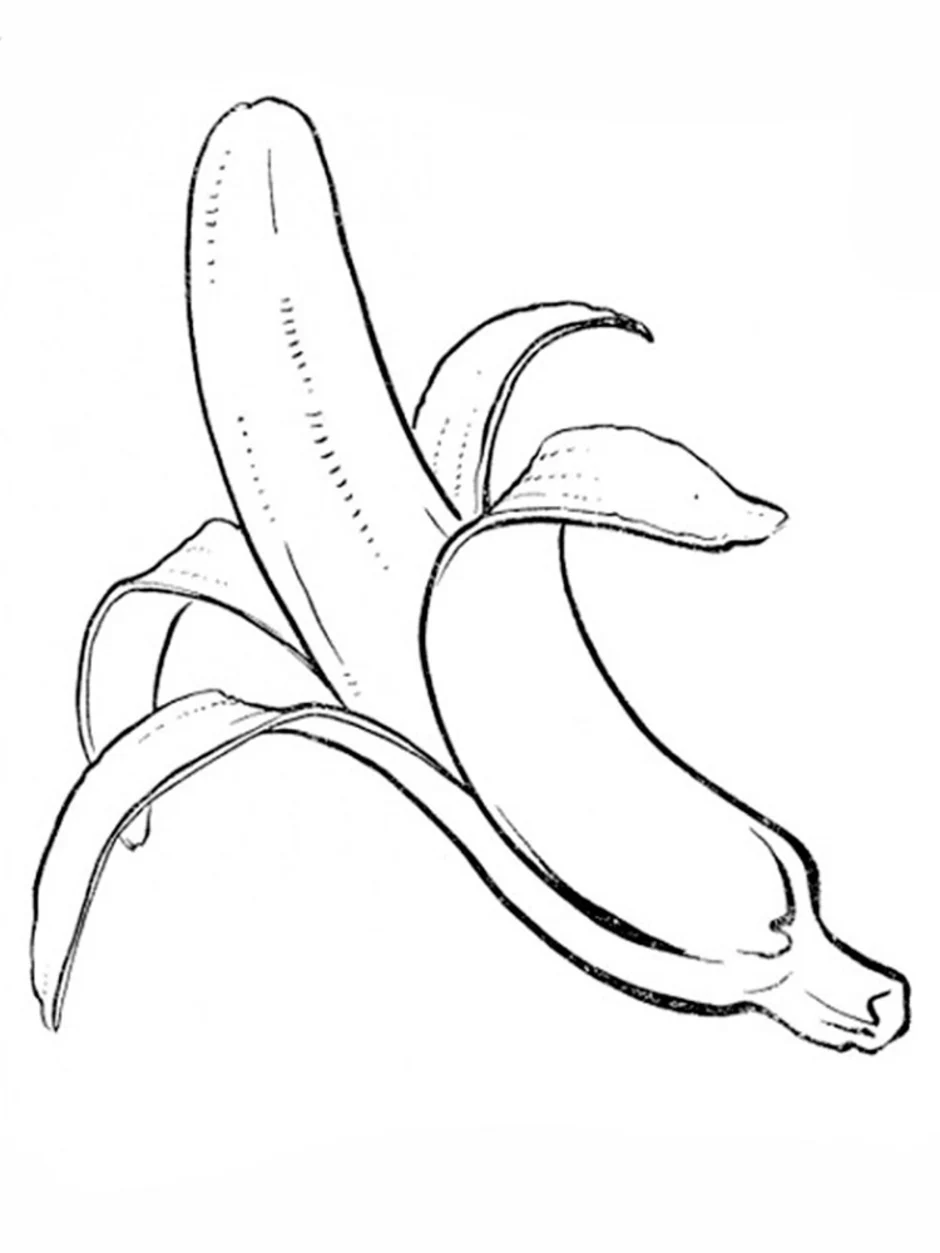 Разукрашка банан