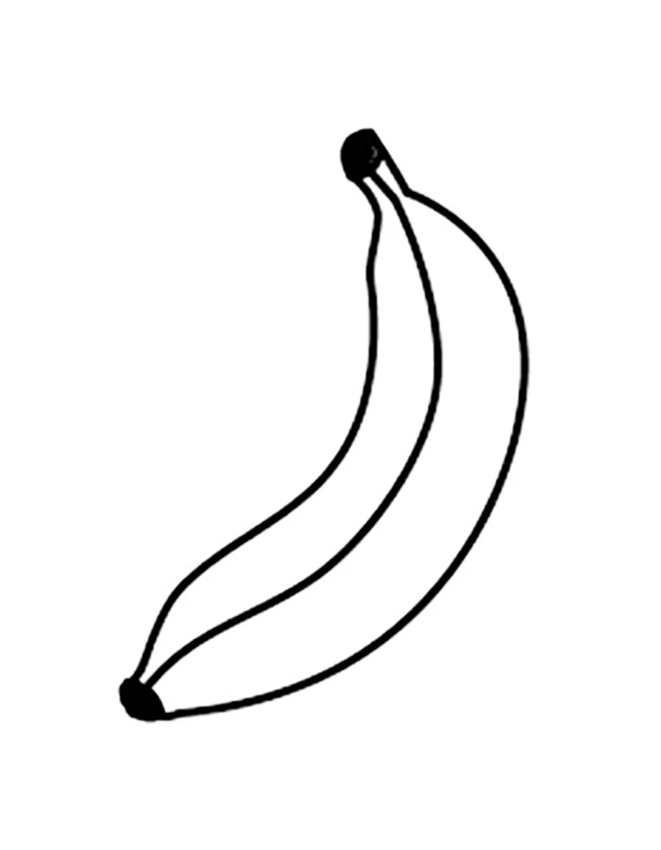 Детская раскраска банан