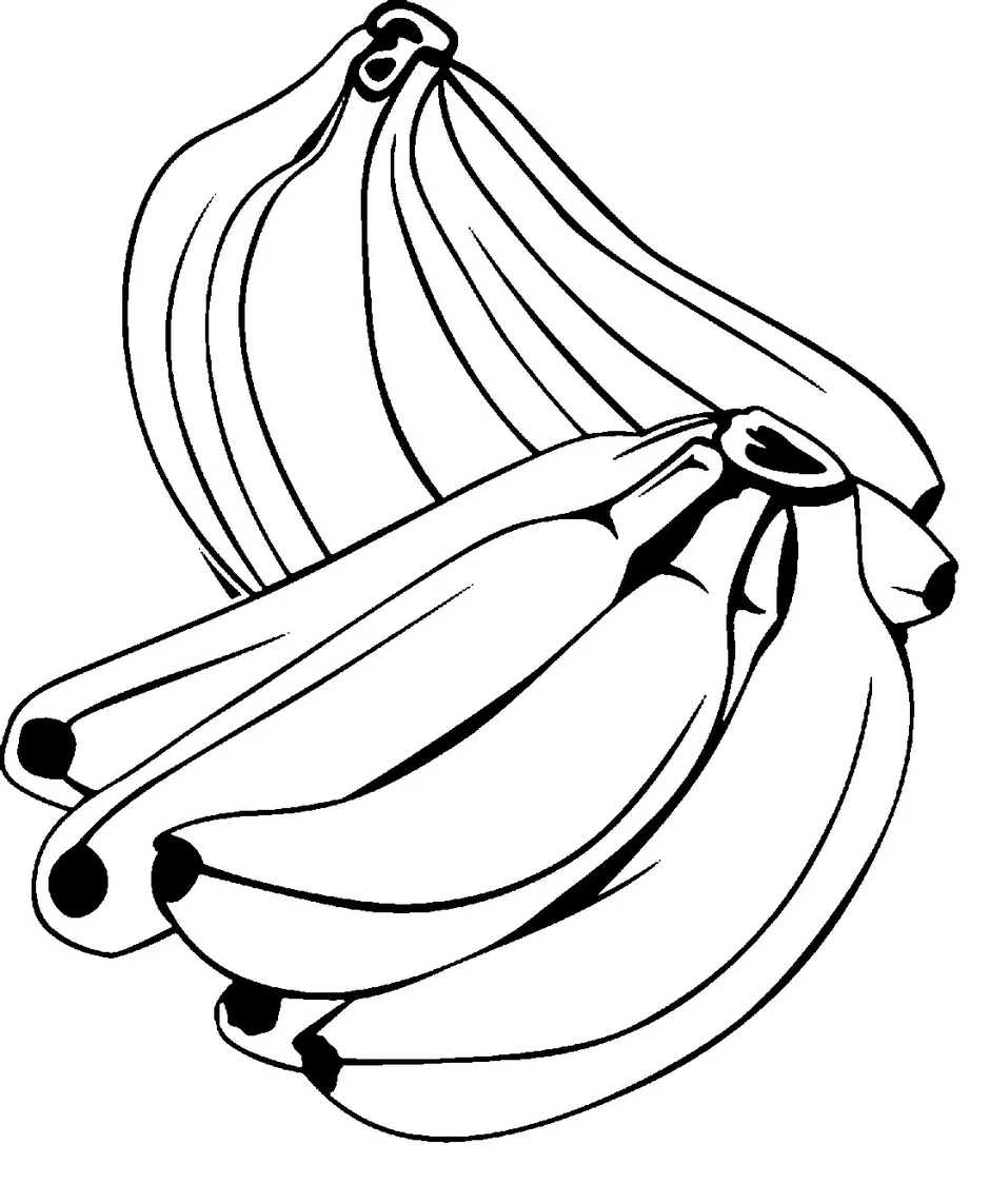 Банан рисунок карандашом цветной