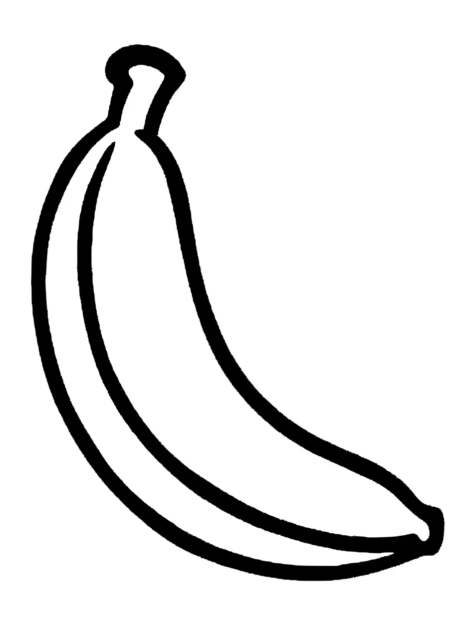 Детская раскраска банан
