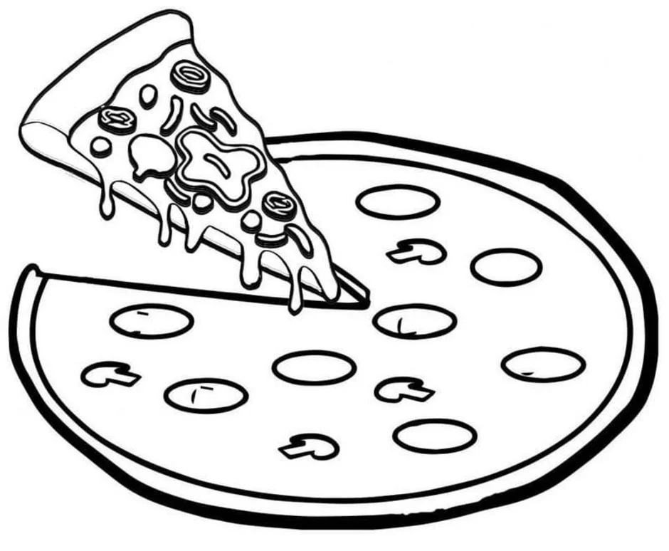 Шаблон для рисования пицца
