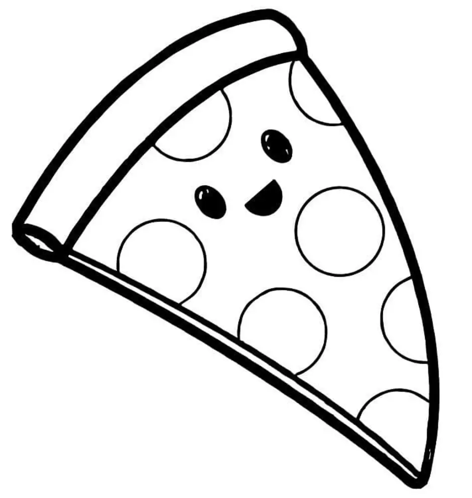 Пицца рисунок раскраска