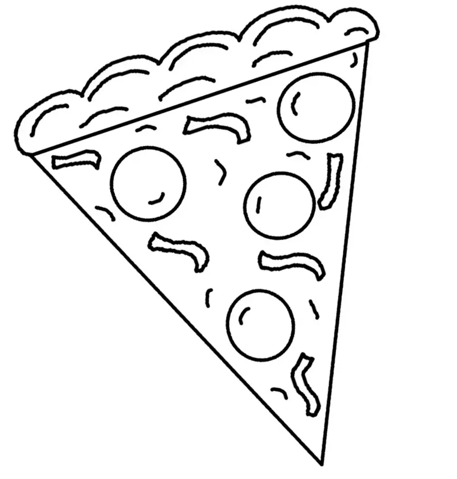 Раскраска пицца для детей