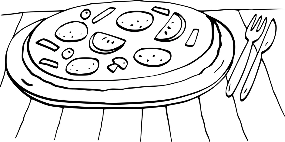 Раскраска пицца