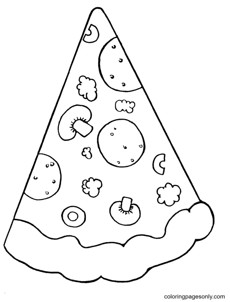 Пицца раскраска для детей
