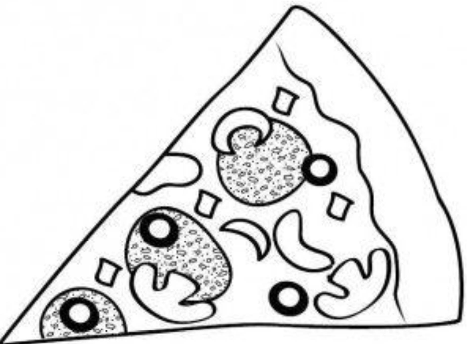 Пицца рисунок легкий