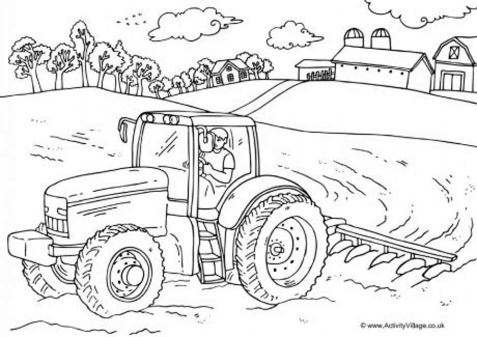 Разукрашки трактор