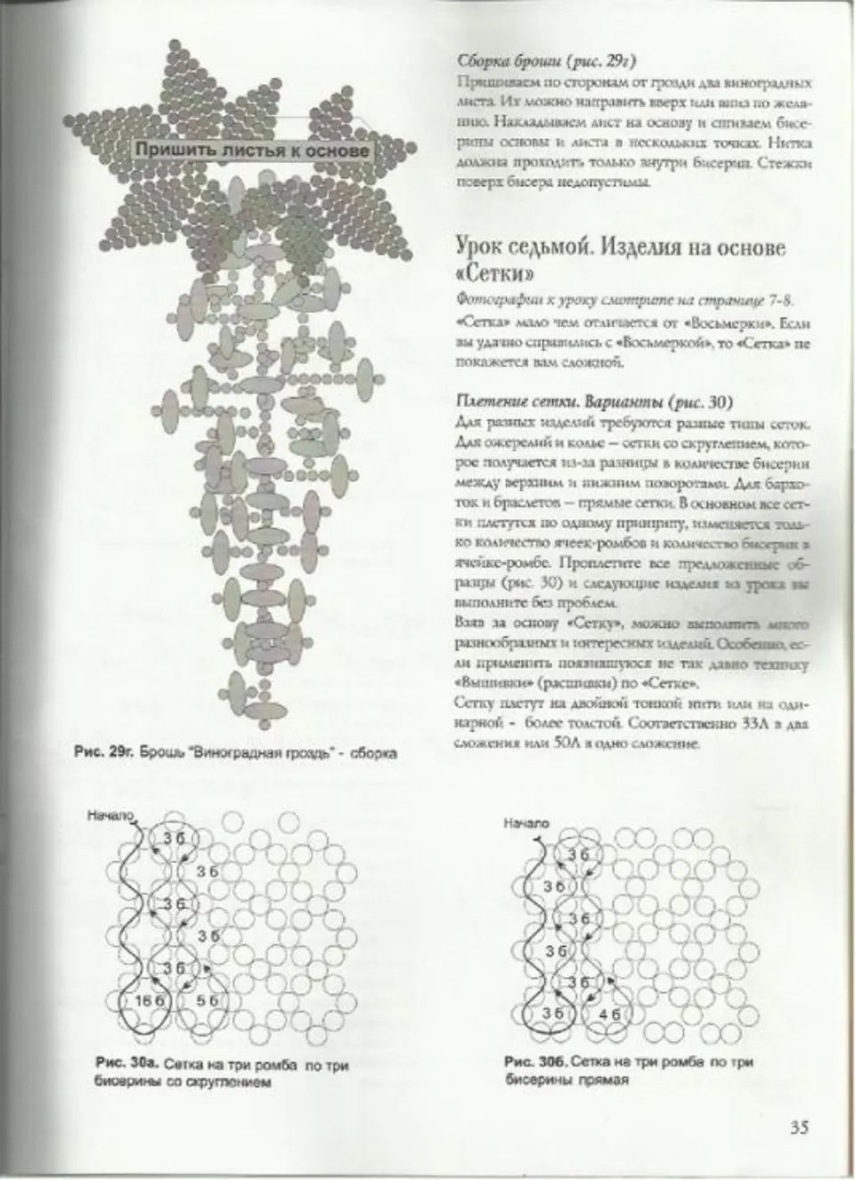 Узоры из бисера схемы