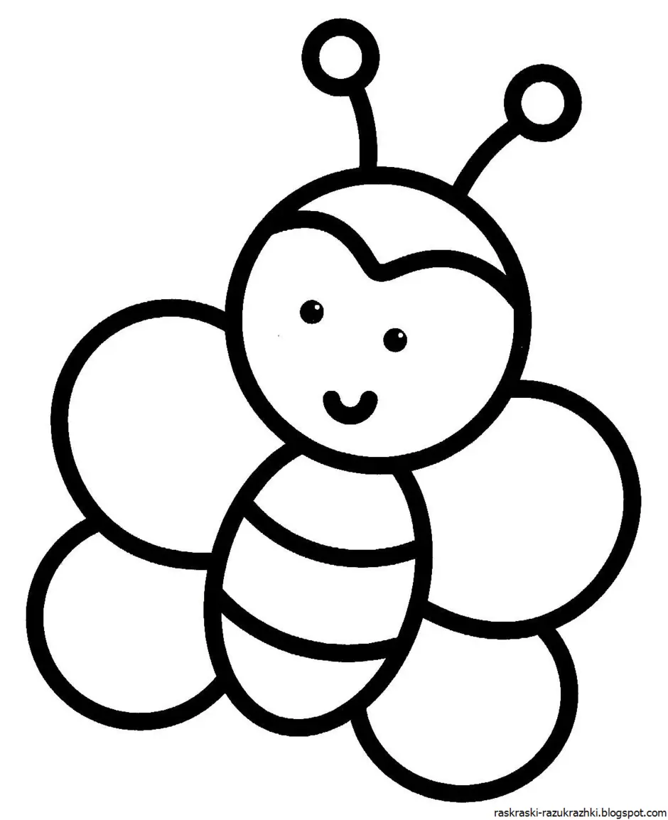 Трафарет пчелки для рисования