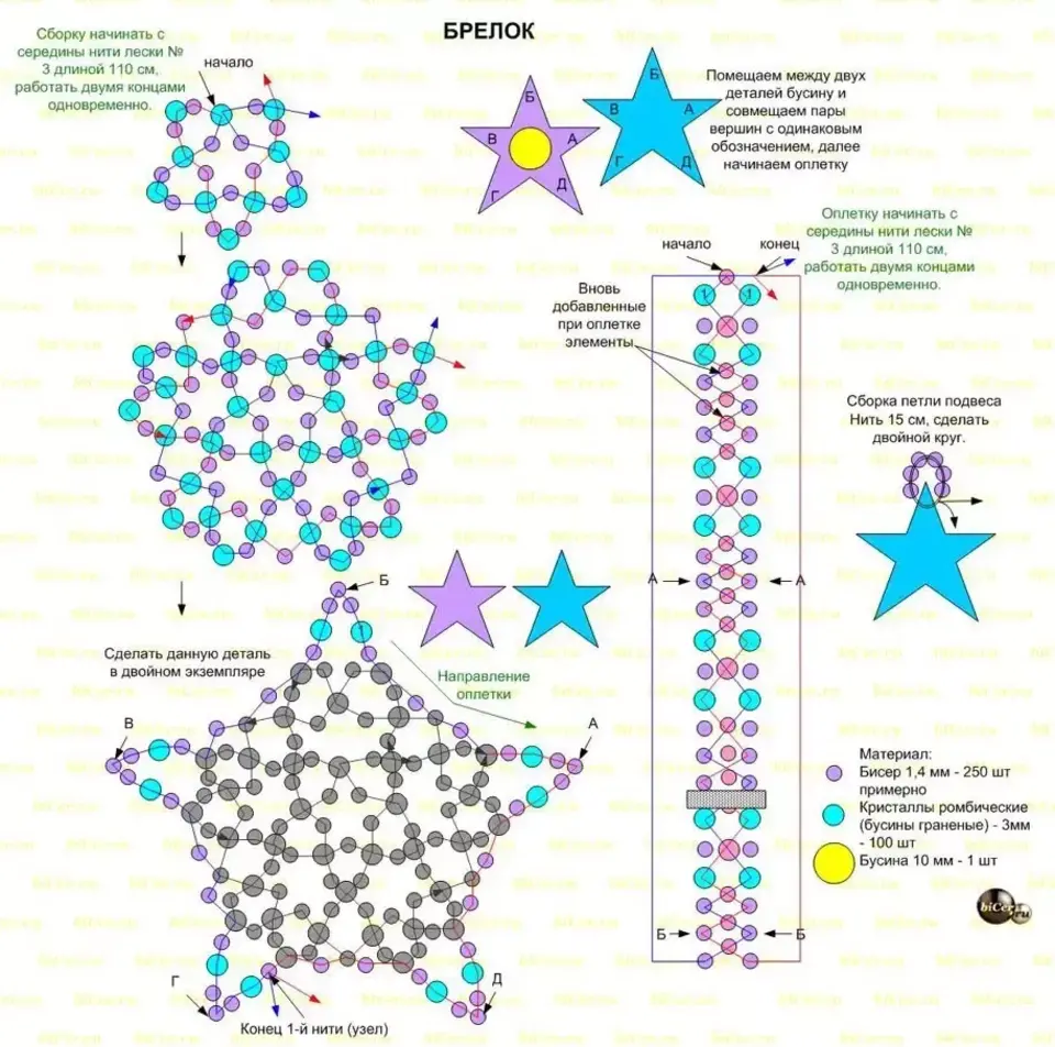 Звездочка из бисера схема. Звезда из бисера схема плетения для начинающих. Объемная звезда из бисера схема. Брелок из бисера объемная звезда схема. Звездочка из бисера схема плетения.