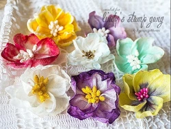 Цветы из влажных салфеток для скрапбукинга