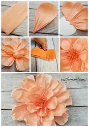 Цветы для скрапбукинга из гофрированной бумаги своими руками