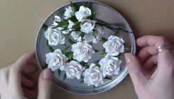 Цветы из акварельной бумаги для скрапбукинга своими руками