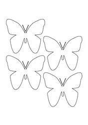 Шаблон скрапбукинг бабочка