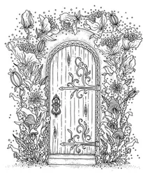 Скрапбукинг Дверь Рисунок