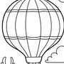 Раскраска воздушный шар с корзиной