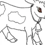 Раскраска Корова Для Детей
