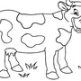 Раскраска корова для детей