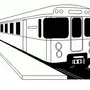 Раскраска поезд метро