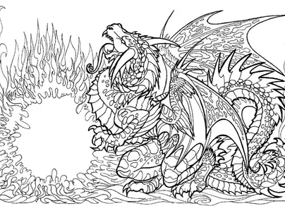 Водяной дракон раскраска