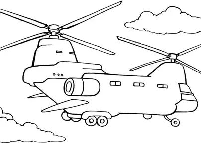 Раскраска вертолет