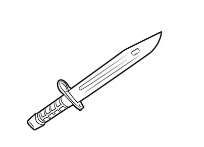 Раскраска ножа танто из стандофф 2