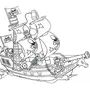 Пиратский Корабль Раскраска