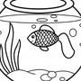 Раскраска рыбки в аквариуме для детей распечатать