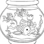 Раскраска Рыбки В Аквариуме Для Детей Распечатать