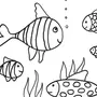 Рыбка Раскраска Для Детей