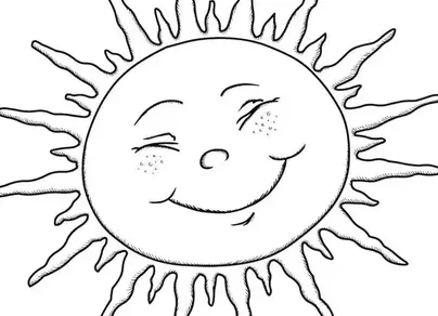 Раскраска солнышко для детей 2 3 лет
