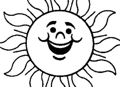 Раскраска солнышко для детей распечатать с улыбкой