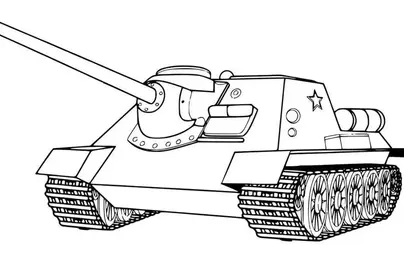 Танк т34 раскраска