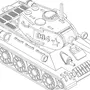 Танк Т34 Раскраска