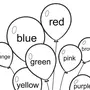 Раскраска по цветам на английском для детей