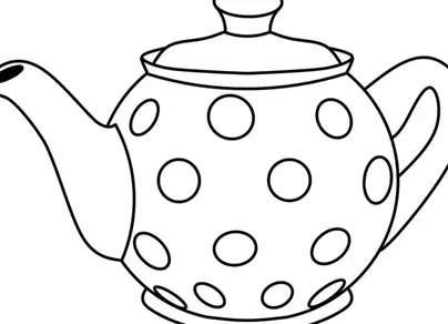 Раскраска чайник для детей