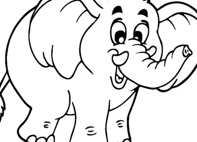 Раскраска слоник для детей распечатать