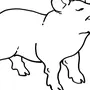 Раскраска свинья для детей распечатать