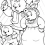 Раскраска три медведя