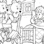 Раскраска три медведя