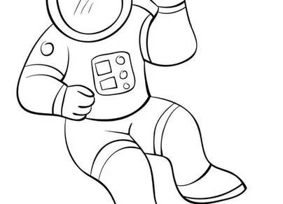 Раскраска космонавт в космосе